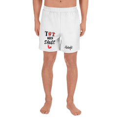 Alotofit Too Much Sauce Wht/Blk/Red Men's Athletic Long Shorts
