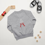 Alotofit Royal A Wht/Red Embroidered Backside Logo Baby Organic Bomber Jacket