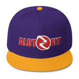 Alotofit Go Global Red & White Logo Wool Blend Snapback (3D PUFF)
