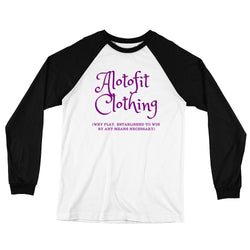 Alotofit Clothing 2 Purple Logo Long Sleeve Baseball T-Shirt