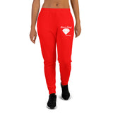 Alotofit Custom Print & Tailored Red/Wht Women's Rare Find Joggers