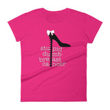 Alotofit Breast Cancer White Black Women's short sleeve t-shirt w/ outside logo