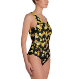 Alotofit Star Black One-Piece Swimsuit