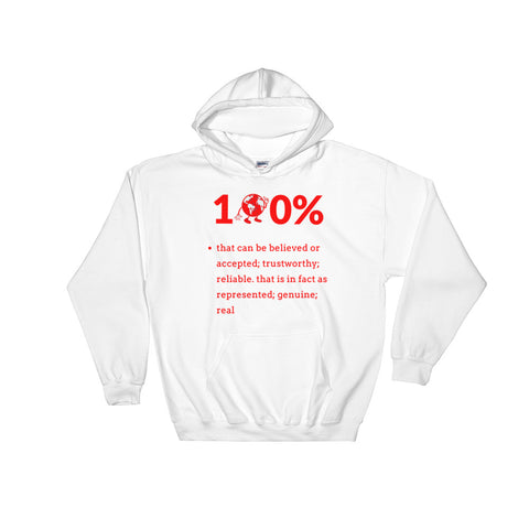 Alotofit 100% Red Hooded Sweatshirt w/ outside logo
