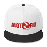 Alotofit Go Global Red & White Logo Wool Blend Snapback (3D PUFF)