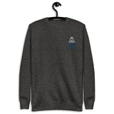 Alotofit Royal A White/Blue Embroidered Logo Unisex Fleece Pullover