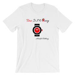 Alotofit Time Is Money Blk-Red-Red Short-Sleeve Unisex T-Shirt