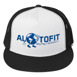 Alotofit Original Full Logo Blue/Wht 5 Panel Trucker Cap