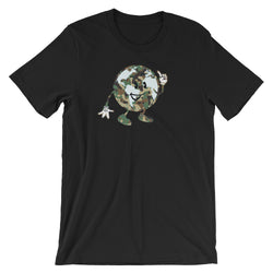 Alotofit Globeman Camo White 2 Unisex short sleeve t-shirt