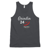 Alotofit Grindin 24/7 Wht/Red Classic tank top (unisex)