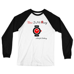 Alotofit Time Is Money Blk/Red/Red/White Long Sleeve Baseball T-Shirt