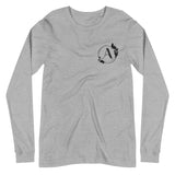 Alotofit Luxury A Black Embroidered Logo Unisex Long Sleeve Tee