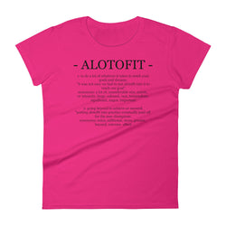 Alotofit Definition Black Logo Women's Short Sleeve T-shirt