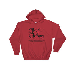 Alotofit Clothing Black Logo Hooded Sweatshirt w/ outside logo