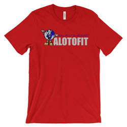 Alotofit We Working White/Blue Logo Unisex Short Sleeve T-shirt