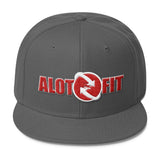Alotofit Go Global Red & White Logo Wool Blend Snapback (3D PUFF)