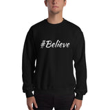 Alotofit #Believe White Text Sweatshirt w/ Back neck branding