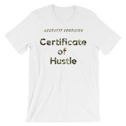 Alotofit Certificate Of Hustle Camo Unisex short sleeve t-shirt