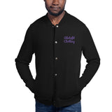 Alotofit Clothing Pacifico Font Purple Embroidered Champion Bomber Jacket
