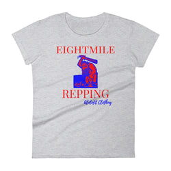 Alotofit Eightmile Repping Red Blue Women's short sleeve t-shirt w/ outside logo