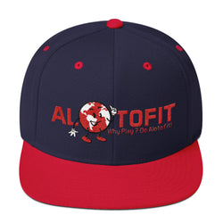 Alotofit Globeman Red/White Logo Wool Blend Snapback