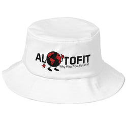 Alotofit Globeman Full Blk/Red Logo Old School Bucket Hat