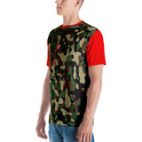 Alotofit Money Power Respect Camo/Red All Over Men's T-shirt