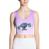 Alotofit Muscle Up Turquoise/Purple Logo Sublimation Cut & Sew Crop Top