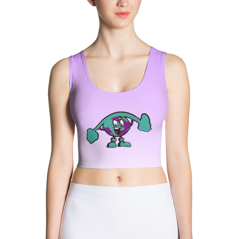 Alotofit Muscle Up Turquoise/Purple Logo Sublimation Cut & Sew Crop Top