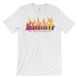 Alotofit Fire Blue Logo Unisex Short Sleeve T-shirt