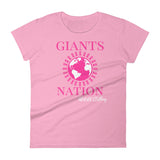 Alotofit Eightmile Giants Nation Breast Cancer Women's short sleeve t-shirt w/ outside logo