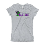 Alotofit We Working Purple/Green Logo Girl's T-Shirt