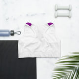 Alotofit Pressure Purple Text Sports bra