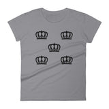 Alotofit Queen Luxury Black Logo Women's short sleeve t-shirt