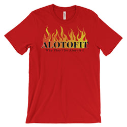 Alotofit Fire Black Logo Unisex Short Sleeve T-shirt