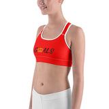 Alotofit Goals Red/Blk Sports bra
