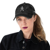 Alotofit Royal A White Embroidered Vintage Cotton Twill Cap