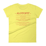 Alotofit Definition Red Logo Women's Short Sleeve T-shirt
