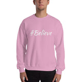 Alotofit #Believe White Text Sweatshirt w/ Back neck branding