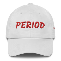 Alotofit Period Red Cotton Dad Cap in 3D Puff w/ side branding