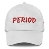 Alotofit Period Red Cotton Dad Cap in 3D Puff w/ side branding