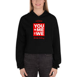 Alotofit Love Forever Red/Wht Text Crop Hoodie