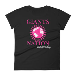Alotofit Eightmile Giants Nation Breast Cancer Women's short sleeve t-shirt w/ outside logo