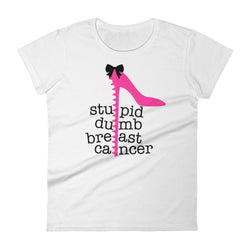 Alotofit Breast Cancer Black Pink Women's short sleeve t-shirt w/ outside logo
