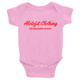 Alotofit Clothing Red Logo Infant Bodysuit