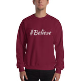 Alotofit #Believe White Text Sweatshirt w/ Back neck branding