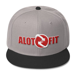 Alotofit Go Global Red & White Logo Wool Blend Snapback (3D PUFF)