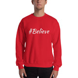 Alotofit #Believe White Text Sweatshirt w/ Back neck branding