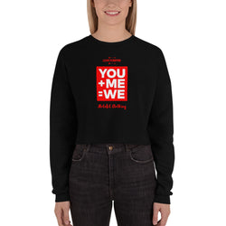 Alotofit Love Forever Red/Wht Text Crop Sweatshirt