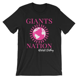 Alotofit Eightmile Giants Nation Breast Cancer Unisex short sleeve t-shirt w/ outside logo